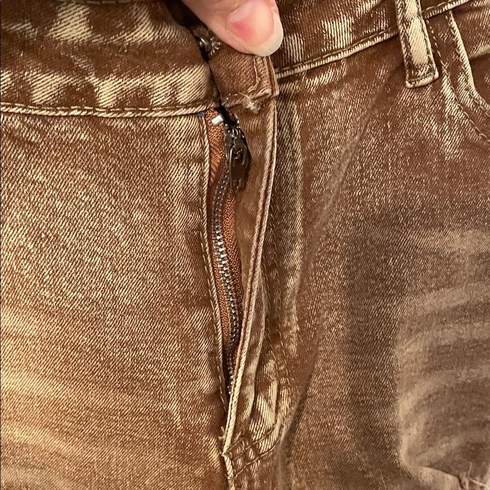 💸💸💸BOGOHO 💸💸💸Distressed Tan Women's Jeans-10 - Picture 9 of 10